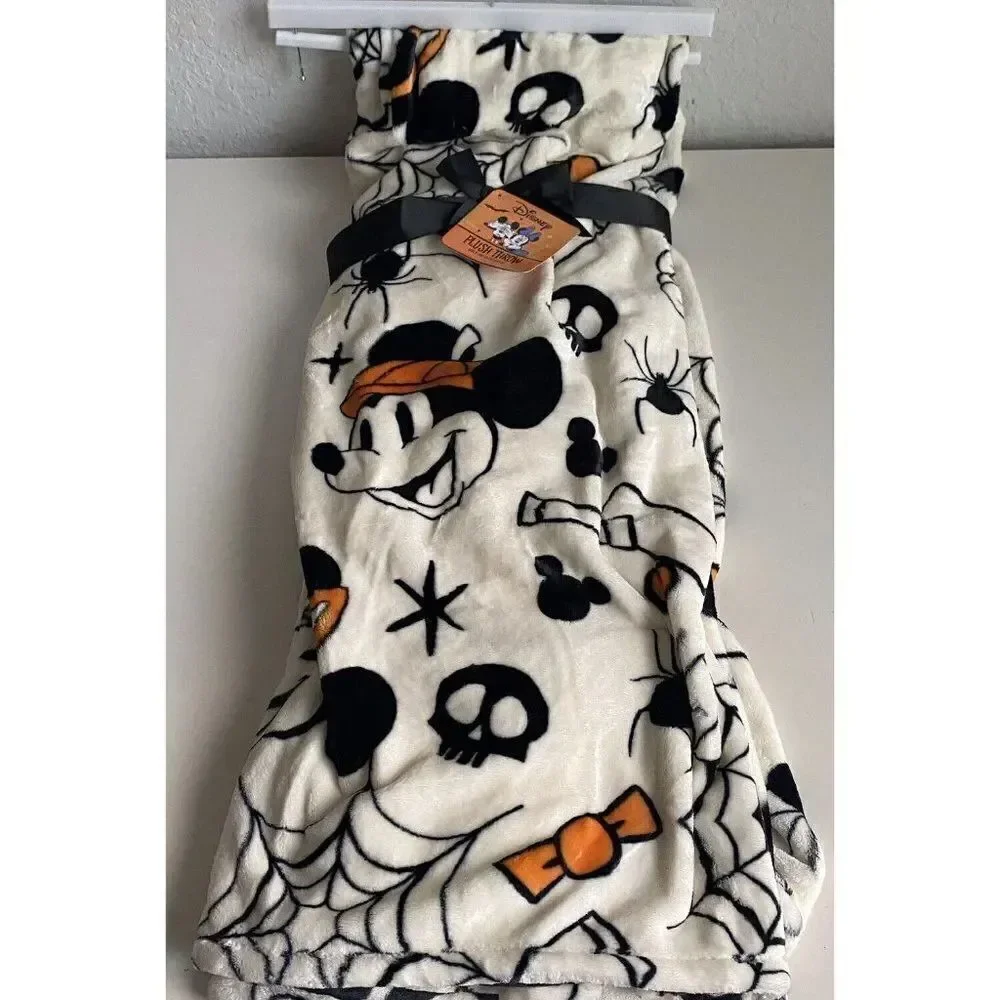 Disney Halloween Mickey Minnie Mouse Pumpkin Throw Blanket 50